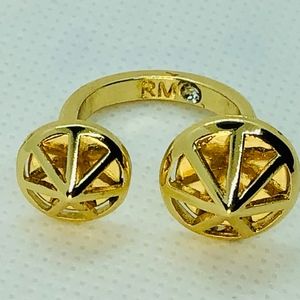 Golden Open Faced Dome Ring